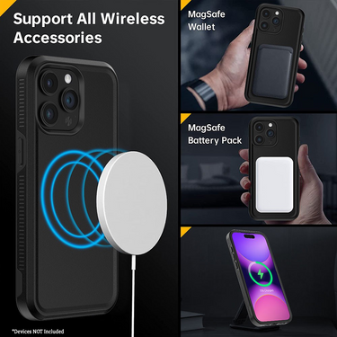 iPhone 15 Heavy-Duty Shockproof Case Cover - Best Quality, Flexible & Tough, Stain-Resistant, Lightweight & MagSafe Compatible